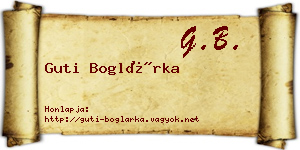 Guti Boglárka névjegykártya